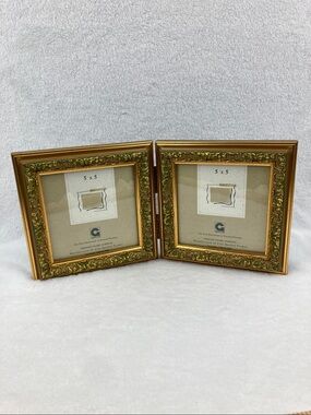 Gemline Ornate Double Picture Frame Hinged 5 x 5 New